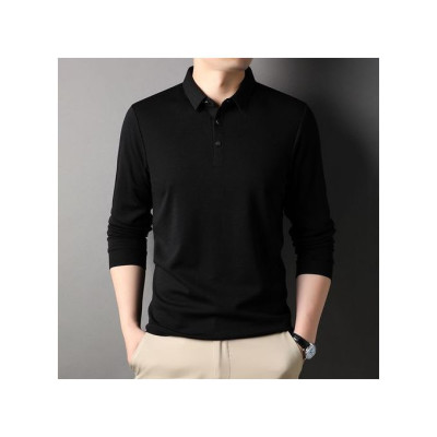 Top Grade Wool 4.7% Traceless New Fashion Brand Luxury Mens Designer Polo Shirt Casual XUF